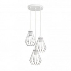 Світильник підвісний у стилі лофт MSK Electric Silvia NL 05371-3R W на круглій платформі