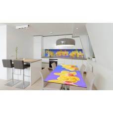 Наклейка вінілова на стіл Zatarga «Жовті Тигрові Орхідеї» 600х1200 мм Z180554st