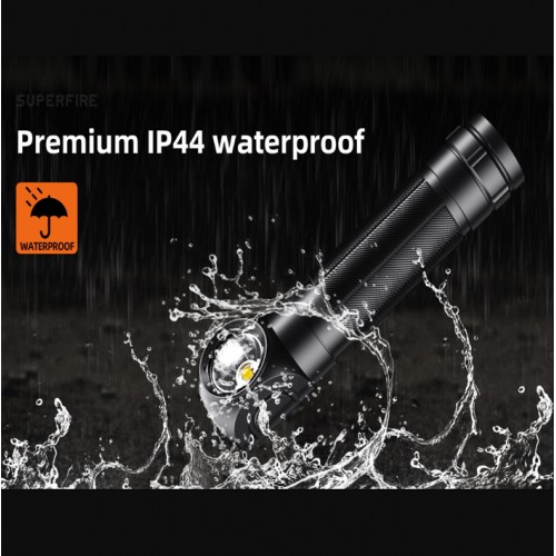 Ліхтар акумуляторний Superfire TH04 600 Lumen IP43 Чорний (2053782004)