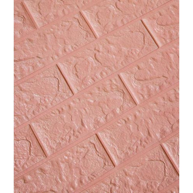 Самоклеюча декоративна панель Loft-Expert рожева цегла 700x770x5 мм