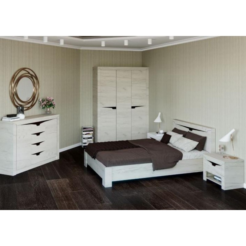 Ліжко двоспальне Еверест Ліберті-1600 Крафт білий