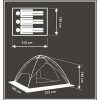 Намет Enero Holiday для 3 осіб 180 x 210 x 140 см Синьо-cірий (1055084)