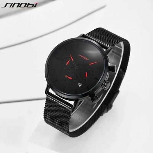 Чоловічий наручний годинник Sinobi S9807G 11S9807G02 Чорний Чоловічий наручний годинник Sinobi S9807G 11S9807G02 Чорний