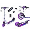 Двоколісний самокат Scale Sports SS-32, складане, ручне гальмо, Led-ліхтарик White and violet (1578370478)