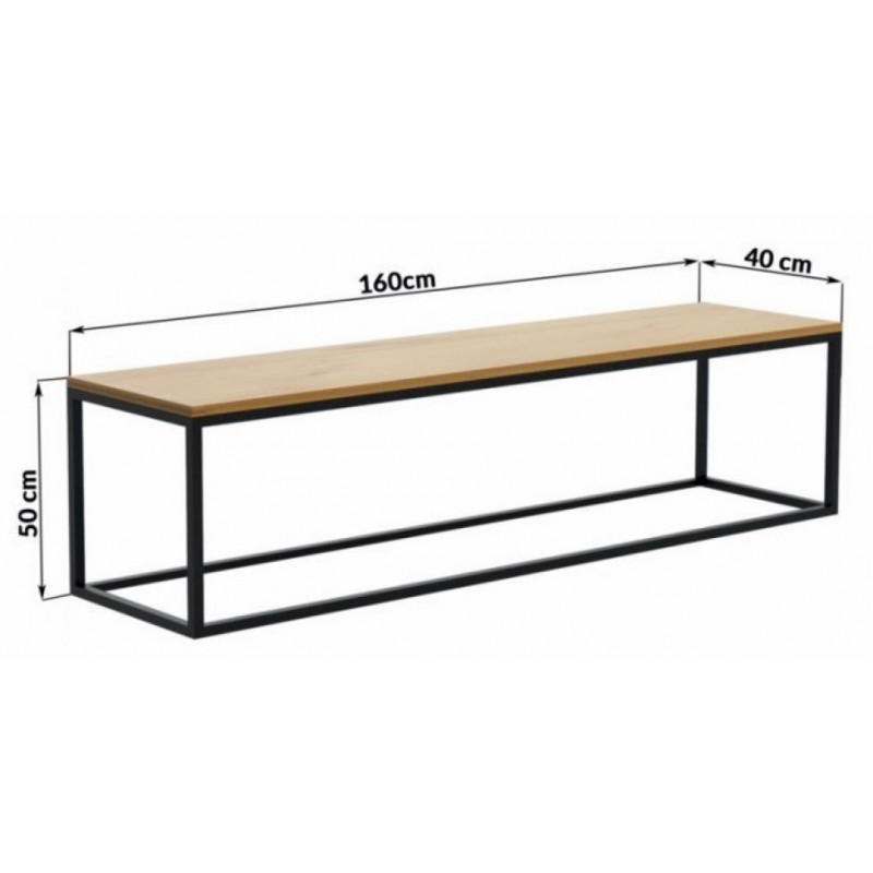 Тумба підставка для TV у стилі Loft NS-2139 530x1600x400 мм Черный