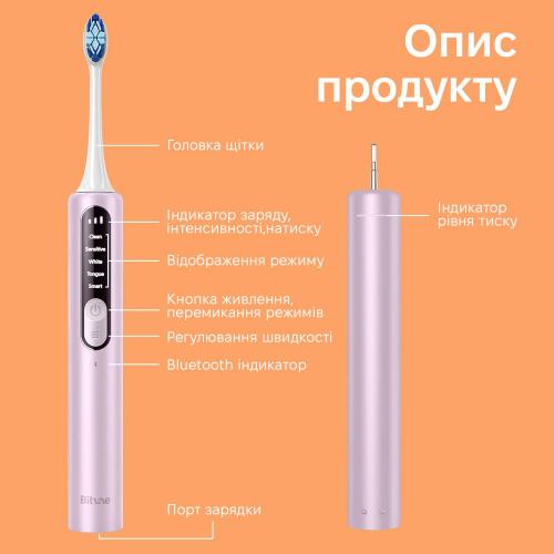 Електрична зубна щітка Bitvae S3 Smart Pink White (BVS3-р) Електрична зубна щітка Bitvae S3 Smart Pink White (BVS3-р)