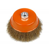 Щітка Polax чашкова по металу для УШМ (болгарки) гофрований рифлений дріт M14 125 мм (54-158) Щітка Polax чашкова по металу для УШМ (болгарки) гофрований рифлений дріт M14 125 мм (54-158)