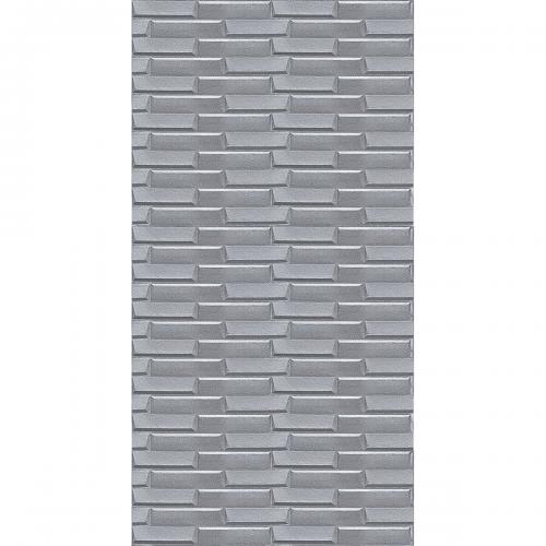 Самоклеюча 3D панель кладка срібло Sticker Wall 3080х700х5мм