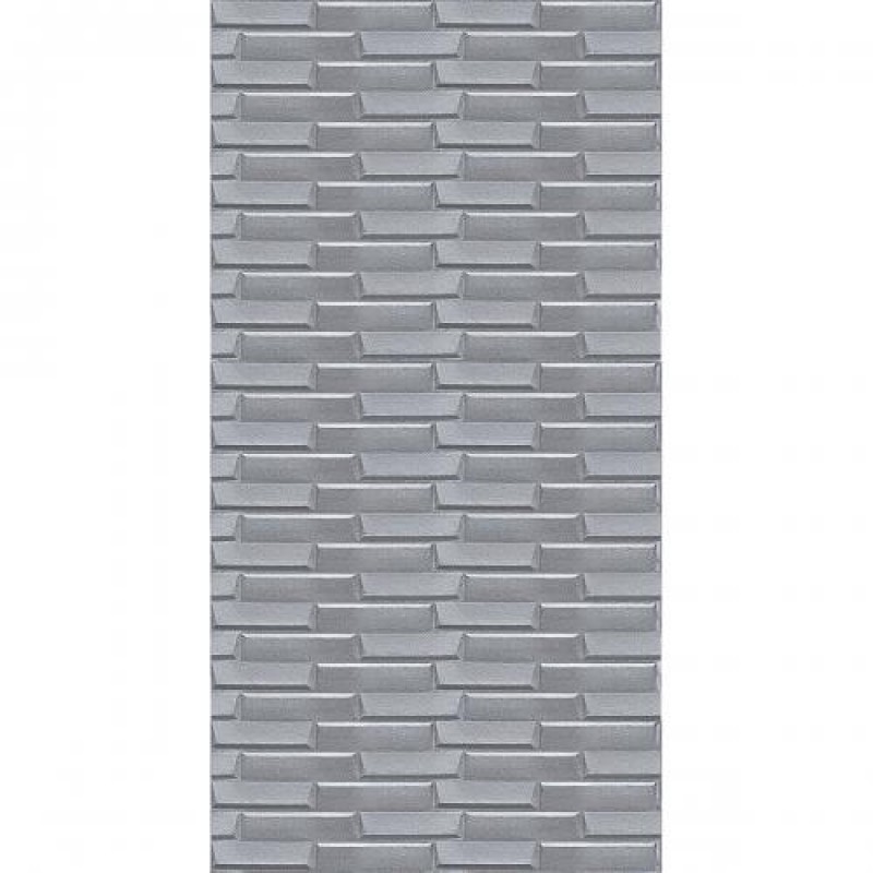 Самоклеюча 3D панель кладка срібло Sticker Wall 3080х700х5мм