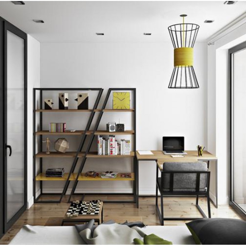 Стелаж для зберігання в стилі Loft NS-1675 2530x1800x350 мм Черный