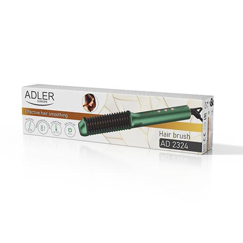 Щітка для вирівнювання волосся Adler 28х4,5х3,8 см Чорно-зелений AD 2324 Щітка для вирівнювання волосся Adler 28х4,5х3,8 см Чорно-зелений AD 2324