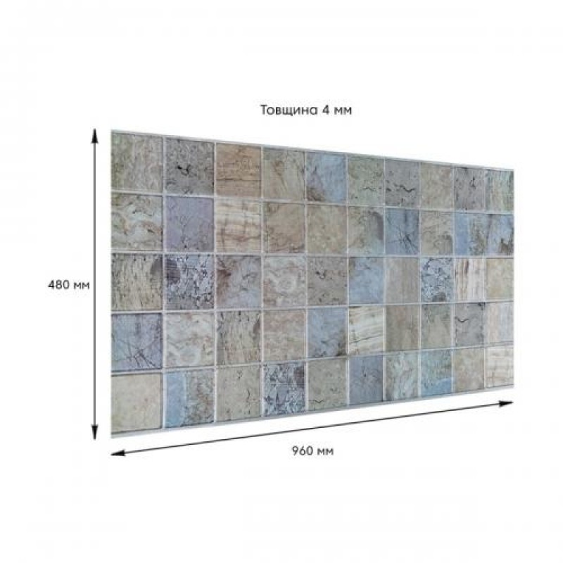 Декоративна ПВХ панель Sticker Wall 960x480x4 мм Різнокольоровий (D) SW-00002480