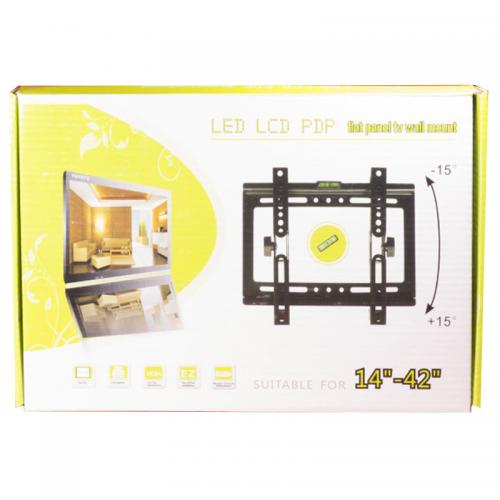 Кріплення DJI C-35 14 дюймів - 42 дюймів похилий для телевізора на стіну металевий з рівнем кронштейн (1406-2791)