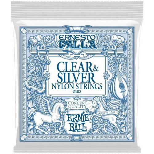 Струни для класичної гітари Ernie Ball 2403 Ernesto Palla Nylon Clear & Silver Classical Guitar Strings Струни для класичної гітари Ernie Ball 2403 Ernesto Palla Nylon Clear & Silver Classical Guitar Strings