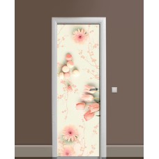 Наклейка на двері Zatarga «Поєднання ніжностей» 650х2000 мм вінілова 3Д наклейка декор самоклеюча