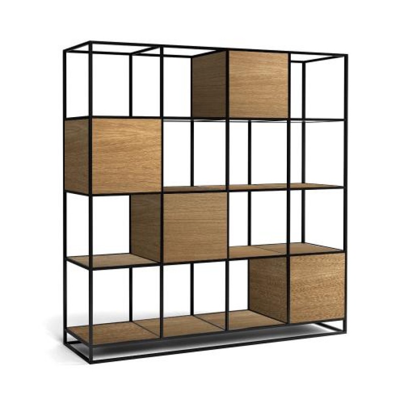 Стелаж для зберігання в стилі Loft NS-1786 2130x2050x450 мм Черный