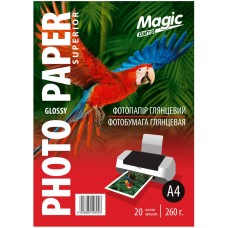 Фотопапір Magic Superior A4 260 г/м2 глянцевий Білий 20 шт