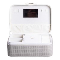 Скринька-органайзер для прикрас YIWU 24,5х17х10 см Сірий (HP-5-38)