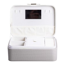 Скринька-органайзер для прикрас YIWU 24,5х17х10 см Сірий (HP-5-38)