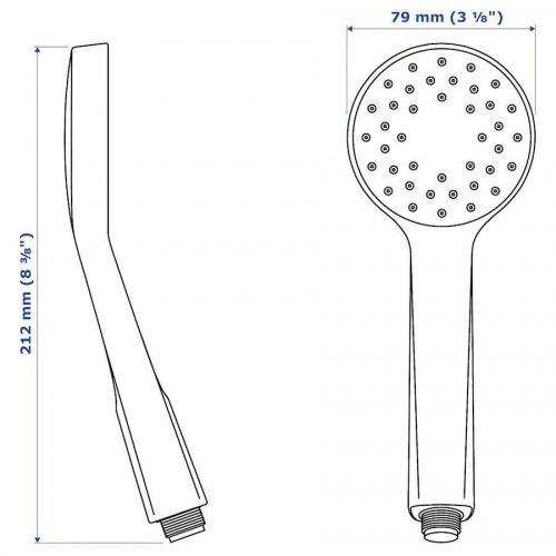 Економна ручна лійка - насадка для душу IKEA LILLREVET 790х212 мм