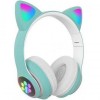 Навушники Bluetooth MDR CAT ear CAT ear VZV-23M 7805 з підсвічуванням Mint