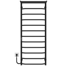 Рушникосушарка електрична Трапеція з полицею П12 500х1300 Deffi Чорний JD03 (C.TP.130.50.12.E.B.L.1)