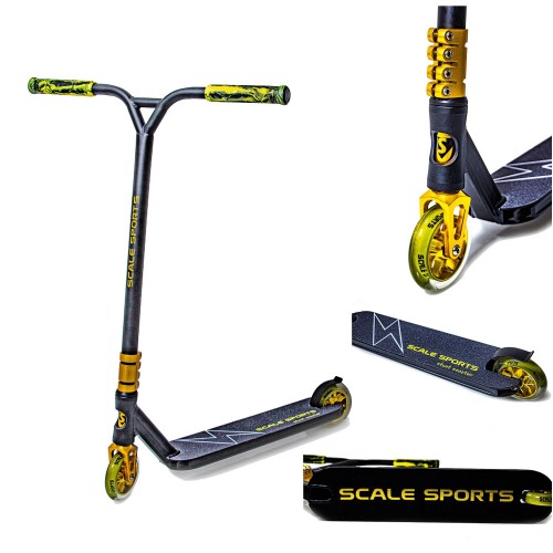 Трюковий самокат Scale Sports Adrenaline Abec 9 Чотирьохболтовий Gold (999766902)