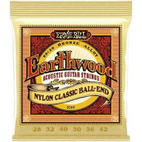 Струни для класичної гітари Ernie Ball 2069 Earthwood Folk Nylon Ball End Clear and Gold Струни для класичної гітари Ernie Ball 2069 Earthwood Folk Nylon Ball End Clear and Gold