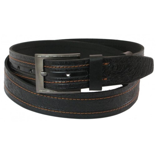 Шкіряний ремінь Skipper 110-130 x 3.8 см Чорний (1014-38) Шкіряний ремінь Skipper 110-130 x 3.8 см Чорний (1014-38)