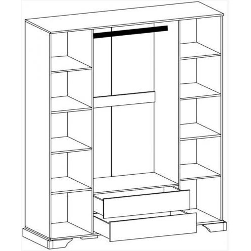 Шафа 4Д Ірис Андерсон пайн + Дуб золотий Меблі Сервіс Шафа 4Д Ірис Андерсон пайн + Дуб золотий Меблі Сервіс