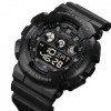 Тактичний водостійкий кварцовий годинник Skmei Stalker black