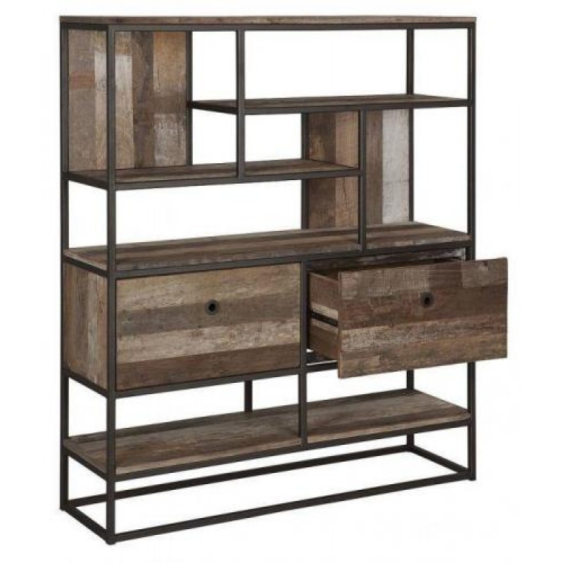 Стелаж для речей у стилі Loft NS-1605 1430x1200x350 мм Черный