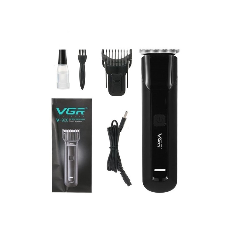 Машинка-триммер для стрижки бездротова акумуляторна з телескопічною насадкою VGR V-928 Чорний