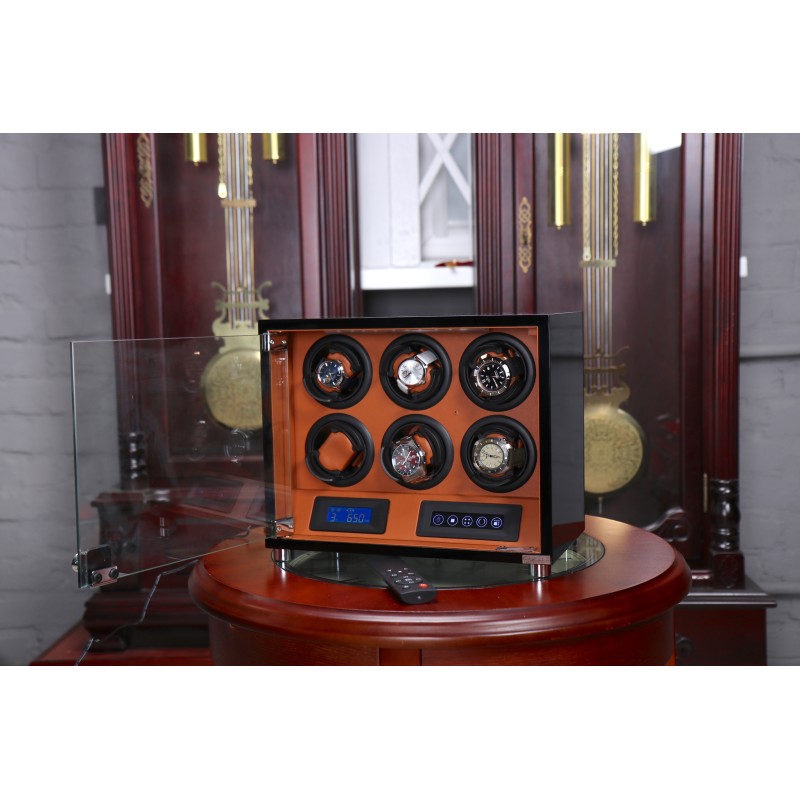 Шкатулка Salvadore для підзаводу 6 годинників 6160/6BBR/D 6x6 Чорний