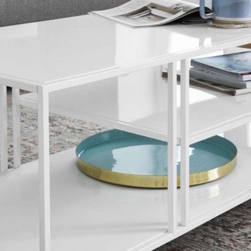 Кавовий журнальний столик у стилі Loft NS-693 530x1200x400 мм Белый