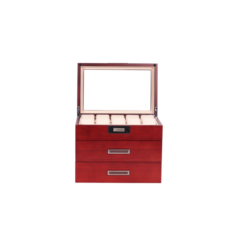 Шкатулка для зберігання годинників Salvadore WB/2350/30.C Бордово-бежевий
