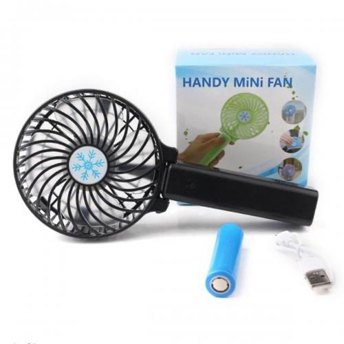 Портативний ручний вентилятор handy mini fan з акумулятором 18650, чорний в інтернет супермаркеті PbayMarket!