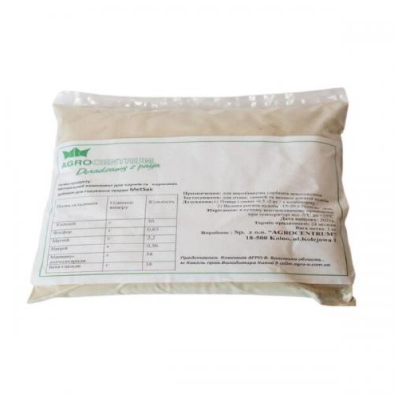 Мікросорбент для тварин No Brand MetSak 1 кг (МСac)