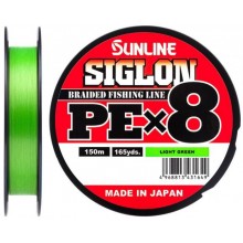 Шнур Sunline Siglon PE х8 150m #2.0/0.242mm 35lb/15.5kg Салатовий (1013-1658.09.69)