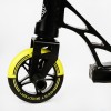 Самокат трюковий пеги алюмінієвий диск та дека колеса Best Scooter Reactor HIC-система PU Black and yellow (112771)