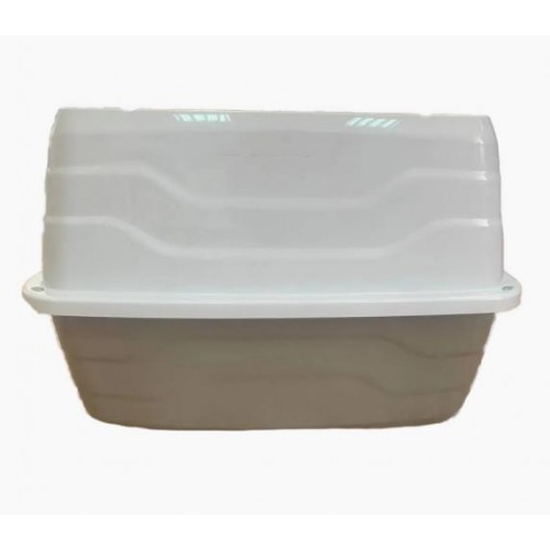 Закритий туалет GeorPlast Salto для котів з верхнім входом 56x40x38 см Сіро-білий 10525 Закритий туалет GeorPlast Salto для котів з верхнім входом 56x40x38 см Сіро-білий 10525