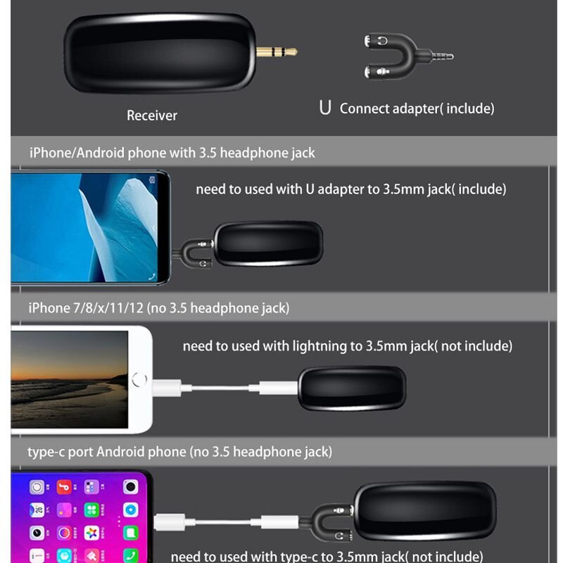 Безпровідний мікрофон для телефону, смартфона петлічний Nectronix WM-50, до 50 метрів