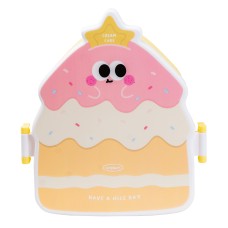 Ланч-бокс дитячий зі столовими приладами TS Kitchen Cake 20*18*8 см лимонний (HP12271Y)