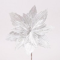 Декоративна квітка Flora Пуансетія 30 см Срібний (75350)