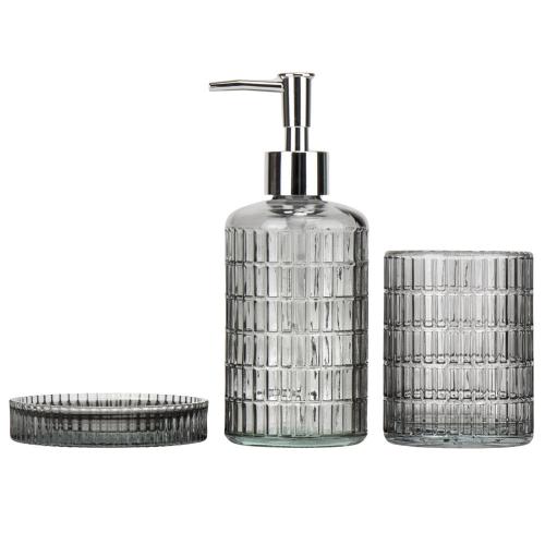 Набір для ванної Meri на 3 предмети Сірий Sabefet AL230395