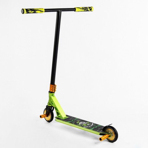 Самокат трюковий Best Scooter Skull and Snake HIC-система пеги алюмінієвий диск та дека 100 кг Green (107483)