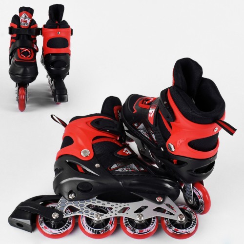 Роликові ковзани світло на передньому колесі Best Roller PU колеса 30-33 Red/Black (98927)
