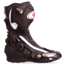 Високі мотоботи SPEED B1002 р42 Чорно-білий