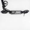 Двоколісний складаний самокат ліхтарик 2 амортизатора дискове гальмо Best Scooter 100 кг Black (114291)
