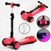 Самокат триколісний складане кермо світло звук дим Best Scooter MAXI 60 кг Red (111438)